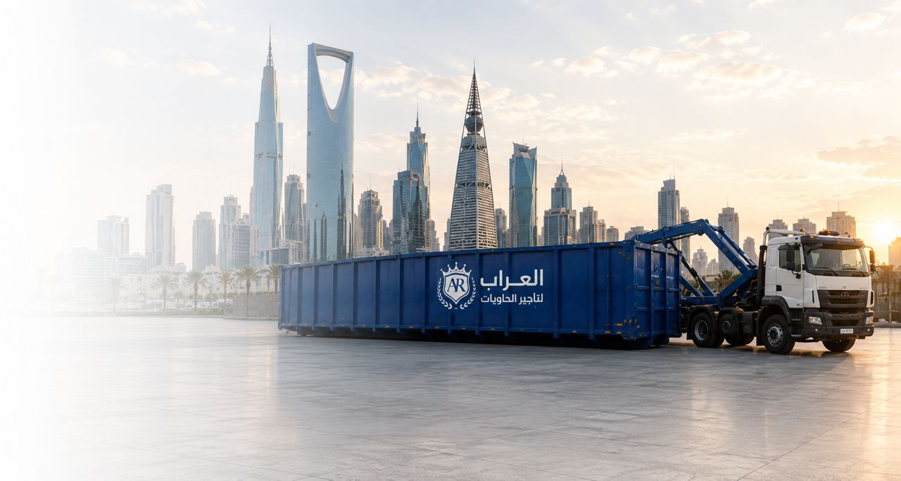حاوية على شاحنة في الرياض